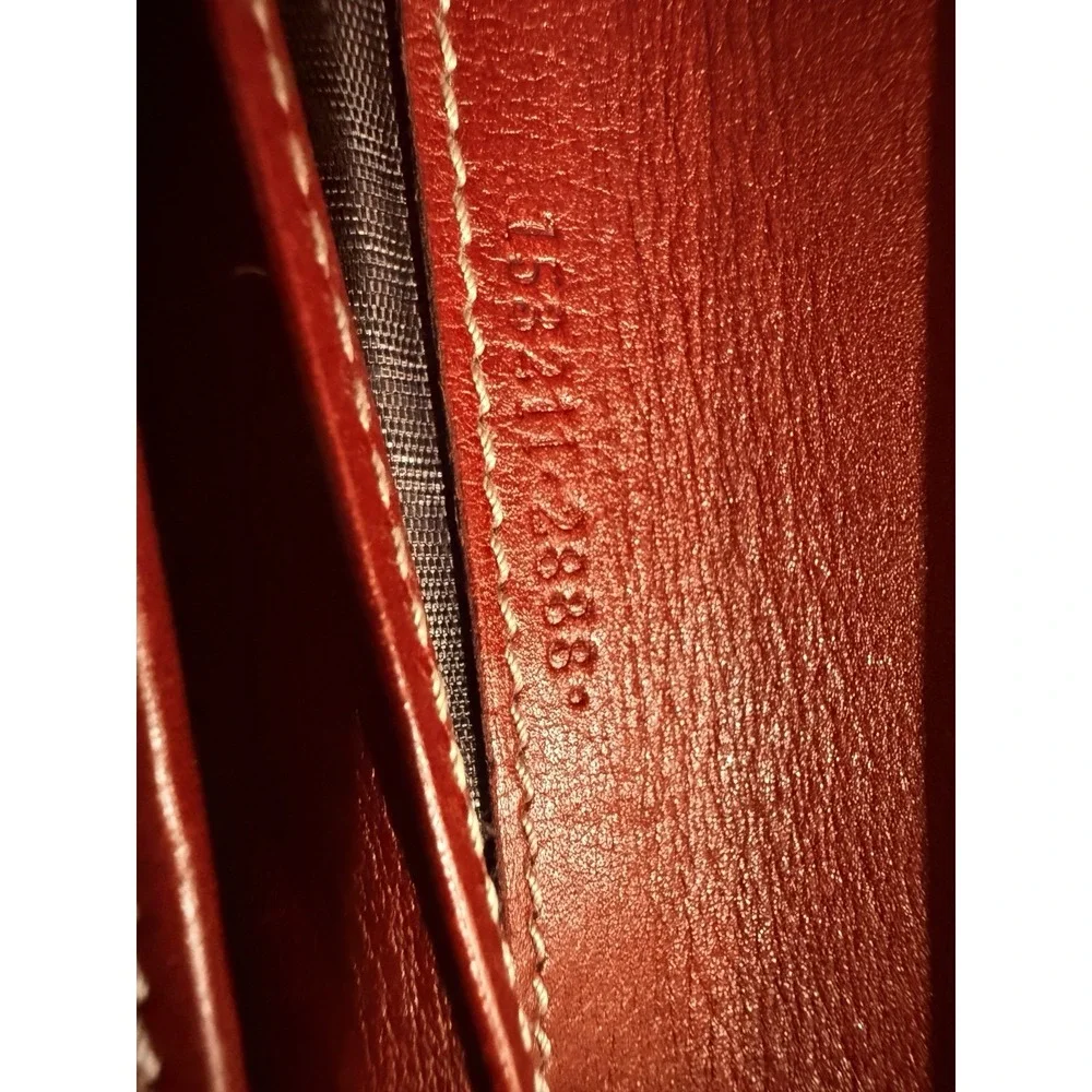 Vintage Gucci Red Leather Button Snap Wallet Authentic Made In Italy - Picture 9 of 11